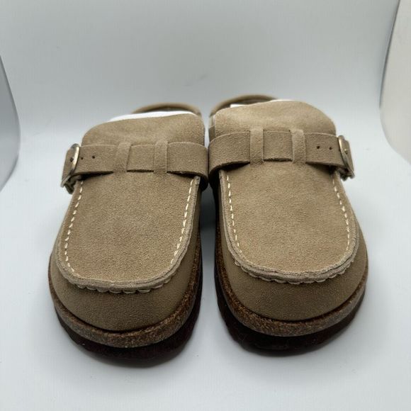 CUSHIONAIRE Women's Genuine Leather Cork Footbed Clog with +Comfort 7.5 WIDE SAN - Picture 2 of 7